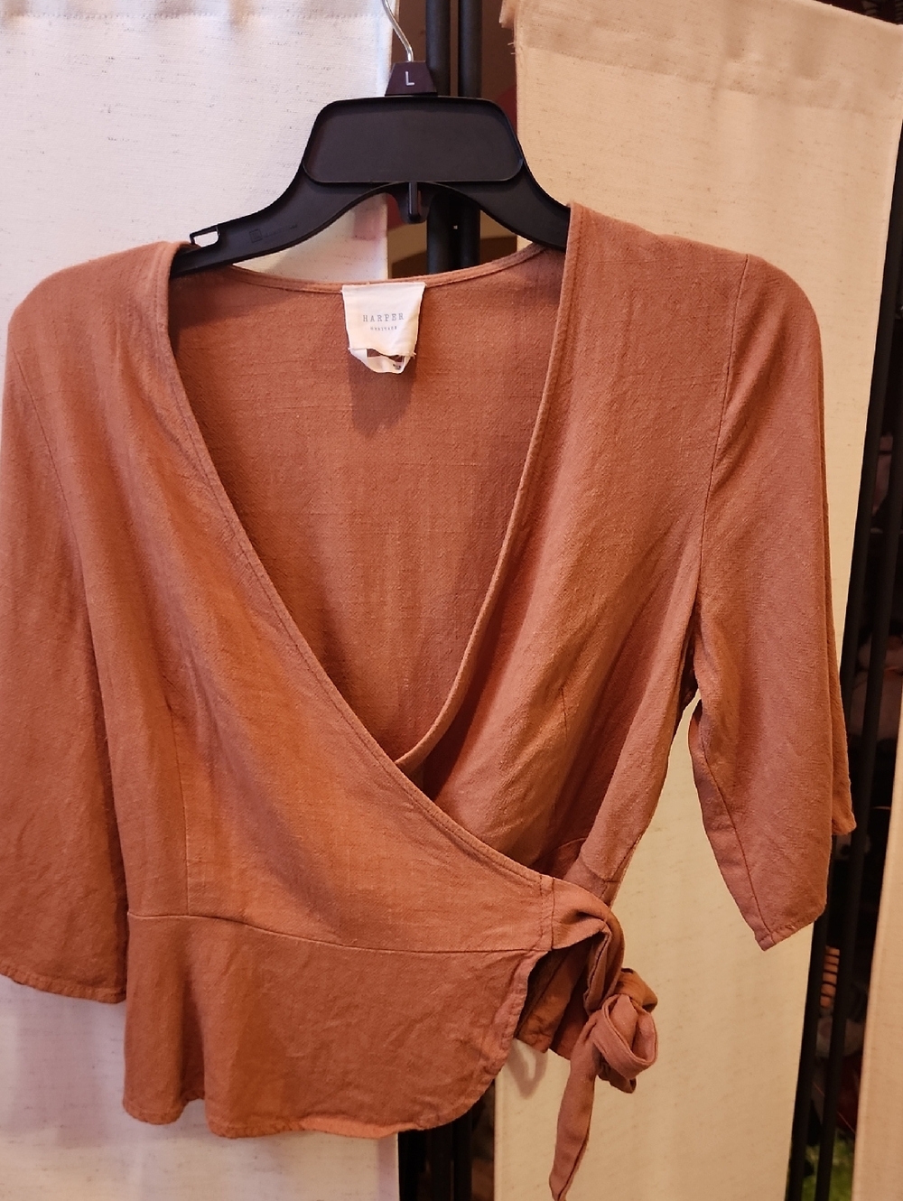 Babette Wrap Top in Rust